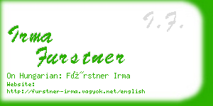 irma furstner business card